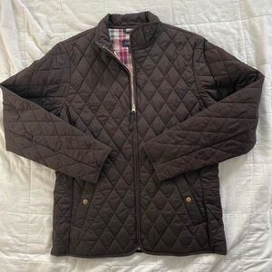 Lands' End Women's Brown Quilted Jacket - M
